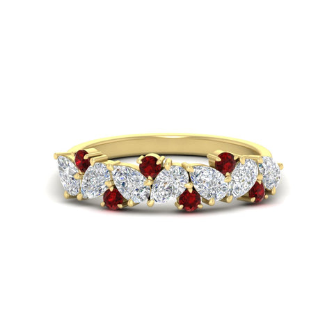 1-carat-pear-and-round-ruby-half-eternity-wedding-band-in-yellow-gold-FD9174BGRUDR-1.00CT-NL-YG