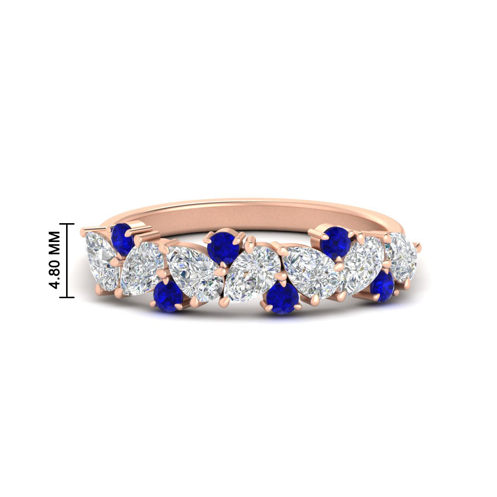1-carat-pear-and-round-sapphire-half-eternity-wedding-band-in-rose-gold-FD9174BGSABL-1.00CT-NL-RG-HW