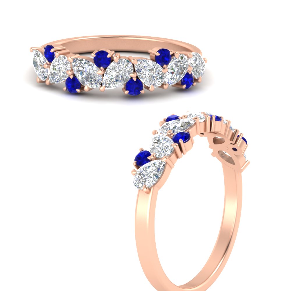 1-carat-pear-and-round-sapphire-half-eternity-wedding-band-in-rose-gold-FD9174BGSABLANGLE3-1.00CT-NL-RG
