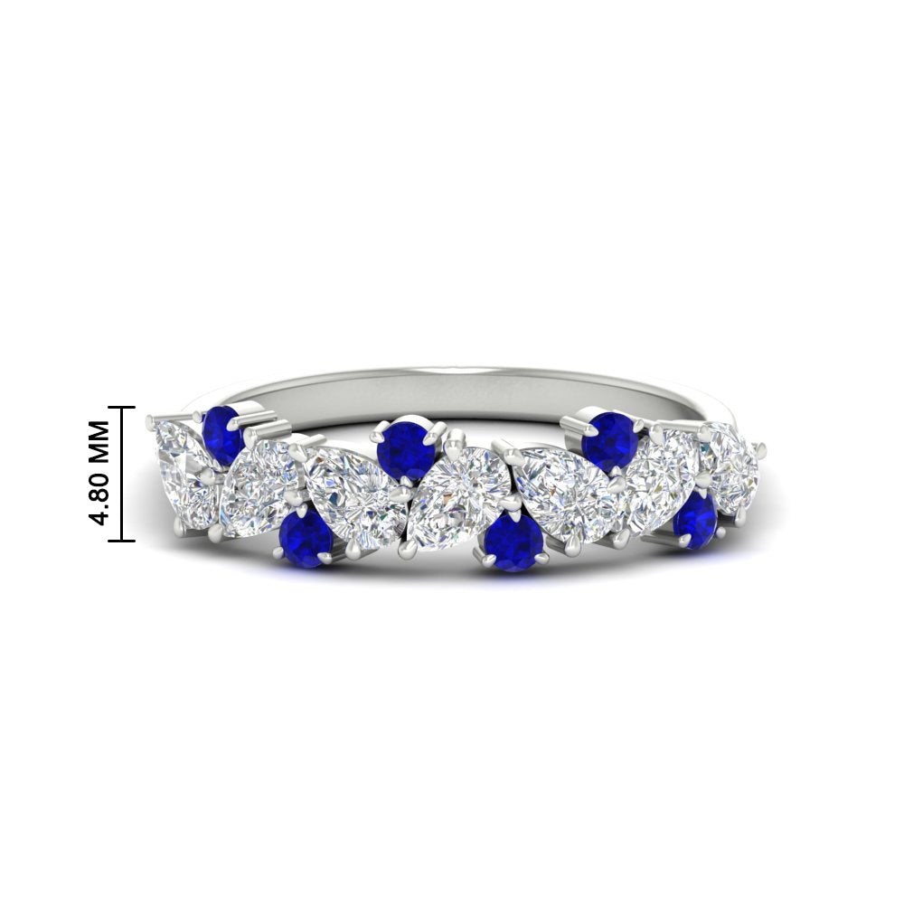 1-carat-pear-and-round-sapphire-half-eternity-wedding-band-in-white-gold-FD9174BGSABL-1.00CT-NL-WG-HW