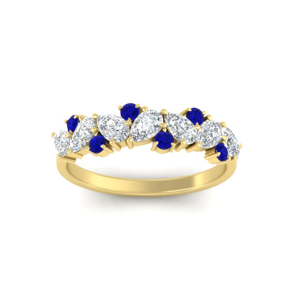 1-carat-pear-and-round-sapphire-half-eternity-wedding-band-in-yellow-gold-FD9174BGSABLANGLE5-1.00CT-NL-YG