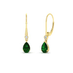 Load image into Gallery viewer, 1-carat-pear-drop-leverback-emerald-earrings-in-yellow-gold-FDEAR11124GEMGR-0.83CT-NL-YG.jpg
