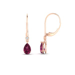 Load image into Gallery viewer, 1-carat-pear-drop-leverback-pink-sapphire-earrings-in-rose-gold-FDEAR11124GSADRPI-0.83CT-NL-RG.jpg
