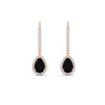 Load image into Gallery viewer, 1-carat-pear-shape-black-diamond-halo-lever-back-earrings-in-rose-gold-FDEAR-11235PEGBLACKANGLE1-1.00CT-NL-RG.jpg

