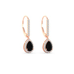 Load image into Gallery viewer, 1-carat-pear-shape-black-diamond-halo-lever-back-earrings-in-rose-gold-FDEAR-11235PEGBLACKANGLE1-1.00CT-NL-RG.jpg
