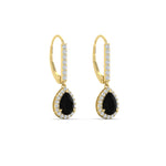 Load image into Gallery viewer, 1-carat-pear-shape-black-diamond-halo-lever-back-earrings-in-yellow-gold-FDEAR-11235PEGBLACKANGLE1-1.00CT-NL-YG.jpg
