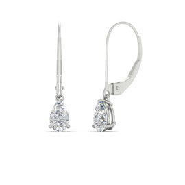 Elegant 1 Ct Pear Shape Lever Back Drops