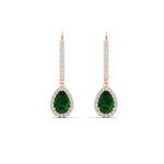 Load image into Gallery viewer, 1-carat-pear-shape-emerald-halo-diamond-lever-back-earrings-in-rose-gold-FDEAR-11235PEGEMGRANGLE1-1.00CT-NL-RG.jpg
