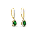 Load image into Gallery viewer, 1-carat-pear-shape-emerald-halo-diamond-lever-back-earrings-in-yellow-gold-FDEAR-11235PEGEMGRANGLE1-1.00CT-NL-YG.jpg
