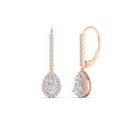 Load image into Gallery viewer, 1-carat-pear-shape-halo-diamond-lever-back-earrings-in-rose-gold-FDEAR-11235PEANGLE1-1.00CT-NL-RG.jpg
