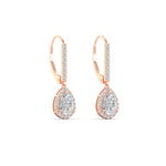 Load image into Gallery viewer, 1-carat-pear-shape-halo-diamond-lever-back-earrings-in-rose-gold-FDEAR-11235PEANGLE1-1.00CT-NL-RG.jpg
