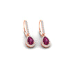 Load image into Gallery viewer, 1-carat-pear-shape-pink-sapphire-halo-diamond-lever-back-earrings-in-rose-gold-FDEAR-11235PEGSADRPIANGLE1-1.00CT-NL-RG.jpg
