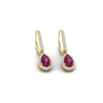 Load image into Gallery viewer, 1-carat-pear-shape-pink-sapphire-halo-diamond-lever-back-earrings-in-yellow-gold-FDEAR-11235PEGSADRPIANGLE1-1.00CT-NL-YG.jpg
