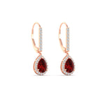 Load image into Gallery viewer, 1-carat-pear-shape-ruby-halo-diamond-lever-back-earrings-in-rose-gold-FDEAR-11235PEGRUDRANGLE1-1.00CT-NL-RG.jpg
