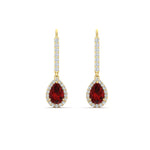 Load image into Gallery viewer, 1-carat-pear-shape-ruby-halo-diamond-lever-back-earrings-in-yellow-gold-FDEAR-11235PEGRUDRANGLE1-1.00CT-NL-YG.jpg
