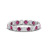 Load image into Gallery viewer, 1-carat-pink-sapphire-bezel-eternity-ring-in-white-gold-FDEWB10558-0.05CTGSADRPIANGLE3-NL-WG