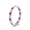 Load image into Gallery viewer, 1-carat-pink-sapphire-bezel-eternity-ring-in-white-gold-FDEWB10558-0.05CTGSADRPIANGLE3-NL-WG