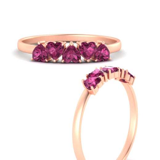 1-carat-pink-sapphire-heart-shape-five-stone-wedding-ring-in-rose-gold-FD9600HTBGSADRPIANGLE3-1.00CT-NL-RG