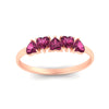 Load image into Gallery viewer, 1-carat-pink-sapphire-heart-shape-five-stone-wedding-ring-in-rose-gold-FD9600HTBGSADRPIANGLE5-1.00CT-NL-RG