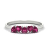 Load image into Gallery viewer, 1-carat-pink-sapphire-heart-shape-five-stone-wedding-ring-in-white-gold-FD9600HTBGSADRPI-1.00CT-NL-WG