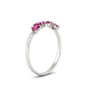 Load image into Gallery viewer, 1-carat-pink-sapphire-heart-shape-five-stone-wedding-ring-in-white-gold-FD9600HTBGSADRPIANGLE2-1.00CT-NL-WG