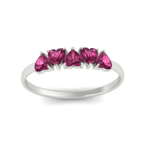 1-carat-pink-sapphire-heart-shape-five-stone-wedding-ring-in-white-gold-FD9600HTBGSADRPIANGLE5-1.00CT-NL-WG