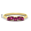 Load image into Gallery viewer, 1-carat-pink-sapphire-heart-shape-five-stone-wedding-ring-in-yellow-gold-FD9600HTBGSADRPI-1.00CT-NL-YG-HW