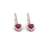 Load image into Gallery viewer, 1-carat-pink-sapphire-heart-shape-lever-back-diamond-earring-in-rose-gold-FDEAR-11235HTGSADRPI-1.00CT-NL-RG.jpg
