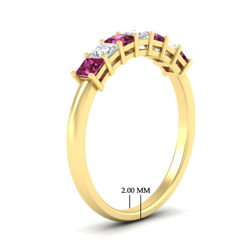 1-carat-princess-cut-7-stone-pink-sapphire-wedding-band-in-yellow-gold-fdwb8008prgsadrpiangle2-1.00ct-nl-yg-hw.jpg