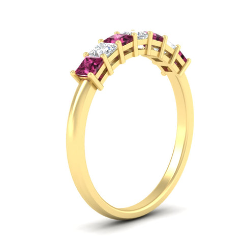 1-carat-princess-cut-7-stone-pink-sapphire-wedding-band-in-yellow-gold-fdwb8008prgsadrpiangle2-1.00ct-nl-yg.jpg