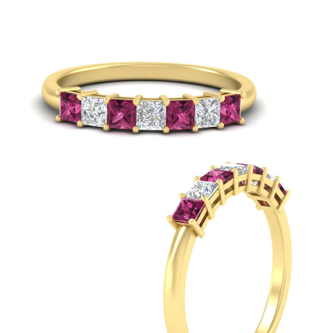 1-carat-princess-cut-7-stone-pink-sapphire-wedding-band-in-yellow-gold-fdwb8008prgsadrpiangle3-1.00ct-nl-yg.jpg