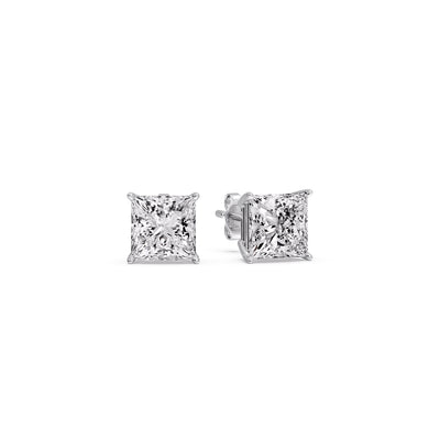 Princess Cut Diamond Solitaire Stud Earrings [IGI Certified]