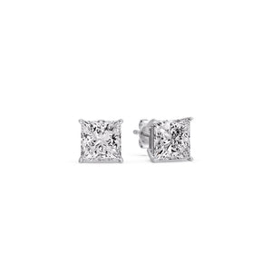 Princess-Cut Diamond Solitaire Stud Earrings (1 - 10ct | GIA & IGI Certified)