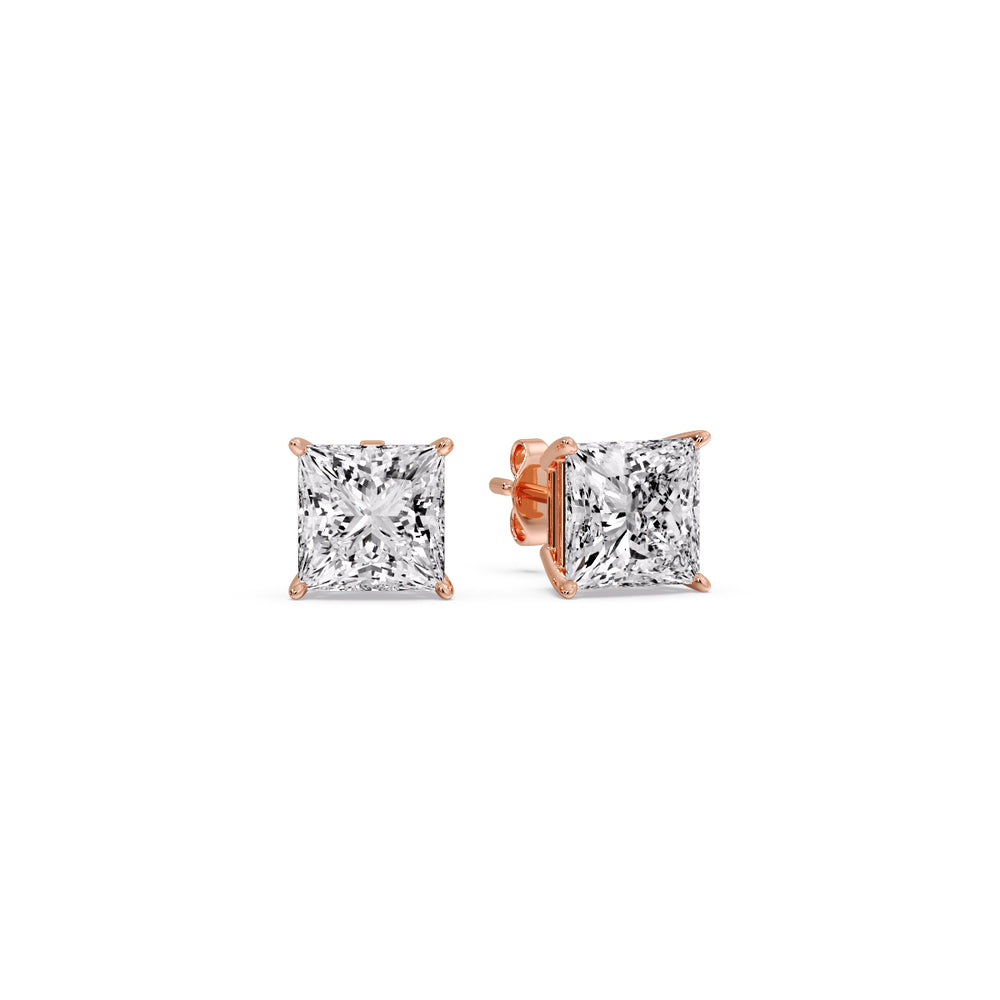Princess Cut Diamond Mens Stud Earring