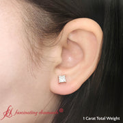 Princess Cut Diamond Stud Earring