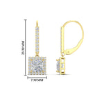 Load image into Gallery viewer, 1-carat-princess-cut-diamond-halo-dangle-earrings-in-yellow-gold-FDEAR-11235PR-1.00CT-NL-YG.jpg
