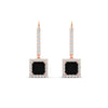 Load image into Gallery viewer, 1-carat-princess-cut-diamond-halo-dangle-earrings-with-black-diamond-in-rose-gold-FDEAR-11235PRGBLACK-1.00CT-NL-RG.jpg