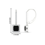 Load image into Gallery viewer, 1-carat-princess-cut-diamond-halo-dangle-earrings-with-black-diamond-in-white-gold-FDEAR-11235PRGBLACK-1.00CT-NL-WG.jpg
