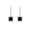 Load image into Gallery viewer, 1-carat-princess-cut-diamond-halo-dangle-earrings-with-black-diamond-in-yellow-gold-FDEAR-11235PRGBLACK-1.00CT-NL-YG.jpg