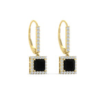 Load image into Gallery viewer, 1-carat-princess-cut-diamond-halo-dangle-earrings-with-black-diamond-in-yellow-gold-FDEAR-11235PRGBLACK-1.00CT-NL-YG.jpg
