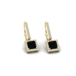 Load image into Gallery viewer, 1-carat-princess-cut-diamond-halo-dangle-earrings-with-black-diamond-in-yellow-gold-FDEAR-11235PRGBLACK-1.00CT-NL-YG.jpg
