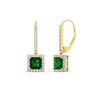 Load image into Gallery viewer, 1-carat-princess-cut-diamond-halo-dangle-earrings-with-emerald-in-yellow-gold-FDEAR-11235PRGEMGR-1.00CT-NL-YG.jpg