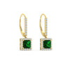 Load image into Gallery viewer, 1-carat-princess-cut-diamond-halo-dangle-earrings-with-emerald-in-yellow-gold-FDEAR-11235PRGEMGR-1.00CT-NL-YG.jpg
