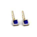 Load image into Gallery viewer, 1-carat-princess-cut-diamond-halo-dangle-earrings-with-sapphire-in-yellow-gold-FDEAR-11235PRGSABL-1.00CT-NL-YG.jpg
