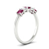 Load image into Gallery viewer, 1-carat-princess-cut-five-stone-pink-sapphire-wedding-band-in-white-gold-fdwb8008prgsadrpiangle2-1.00ct-nl-wg.jpg