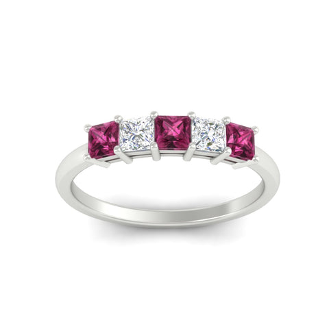 1-carat-princess-cut-five-stone-pink-sapphire-wedding-band-in-white-gold-fdwb8008prgsadrpiangle5-1.00ct-nl-wg.jpg