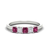 Load image into Gallery viewer, 1-carat-princess-cut-five-stone-pink-sapphire-wedding-band-in-white-gold-fdwb8008prgsadrpisleep-1.00ct-nl-wg.jpg