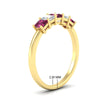 Load image into Gallery viewer, 1-carat-princess-cut-five-stone-pink-sapphire-wedding-band-in-yellow-gold-fdwb8008prgsadrpiangle2-1.00ct-nl-yg-hw.jpg