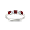 Load image into Gallery viewer, 1-carat-princess-cut-five-stone-ruby-wedding-band-in-white-gold-fdwb8008prgrudrangle5-1.00ct-nl-wg.jpg