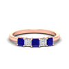 Load image into Gallery viewer, 1-carat-princess-cut-five-stone-sapphire-wedding-band-in-rose-gold-fdwb8008prgsablsleep-1.00ct-nl-rg.jpg